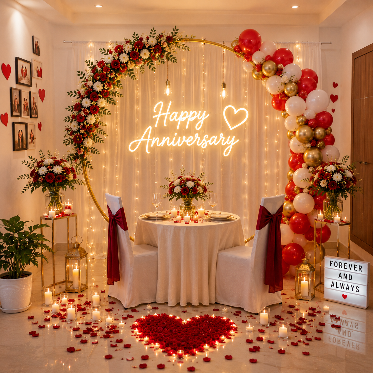 Indoor Anniversary Room Decoration